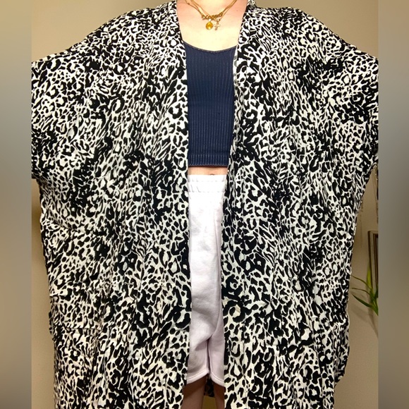 Long Mix Print Cardigan - Picture 3 of 4